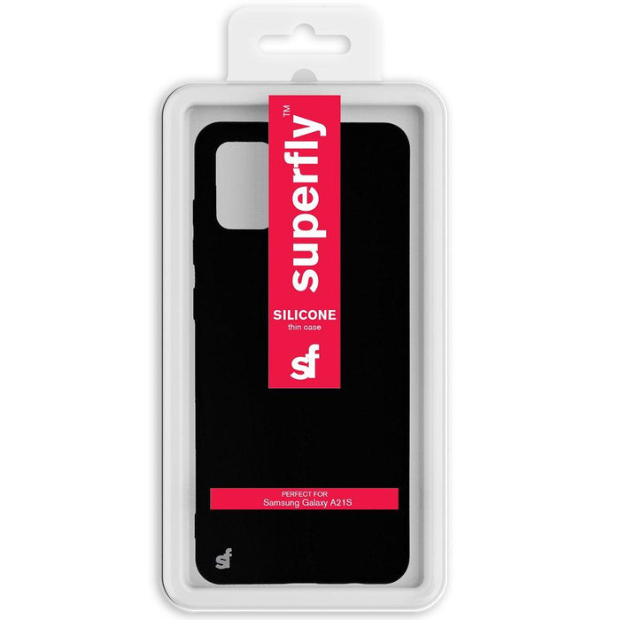 Superfly Silicone Thin Case for Samsung Galaxy A21S - Black
