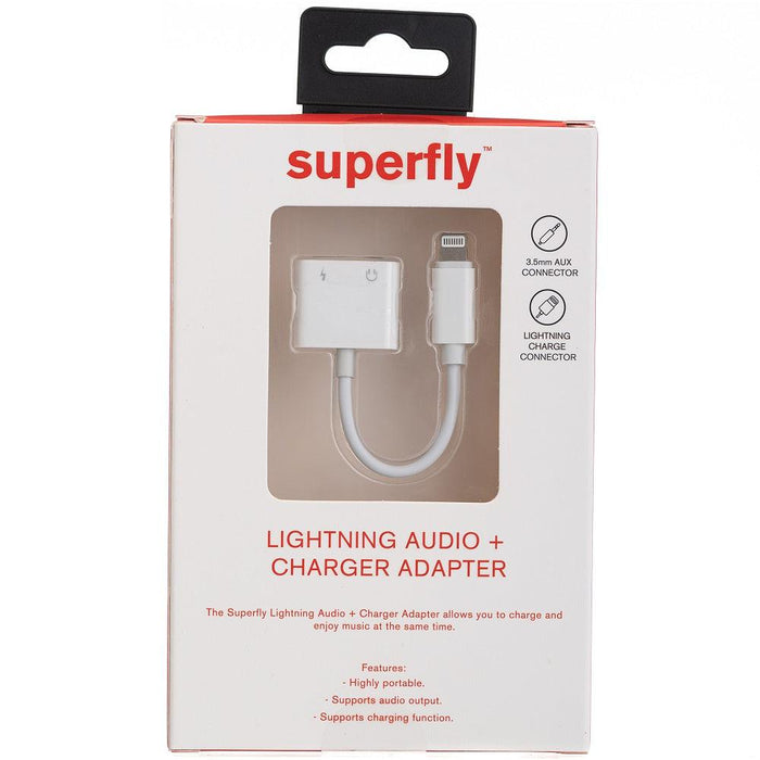 Superfly 3.5mm Aux to Lightning Cable - White