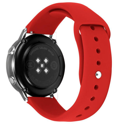 Superfly 22mm Silicone Single Button Watch Strap - Red
