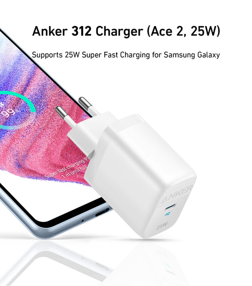 Anker 312 25W Ace Type-C Wall Charger | Fast Charging | PPS Superior Safety