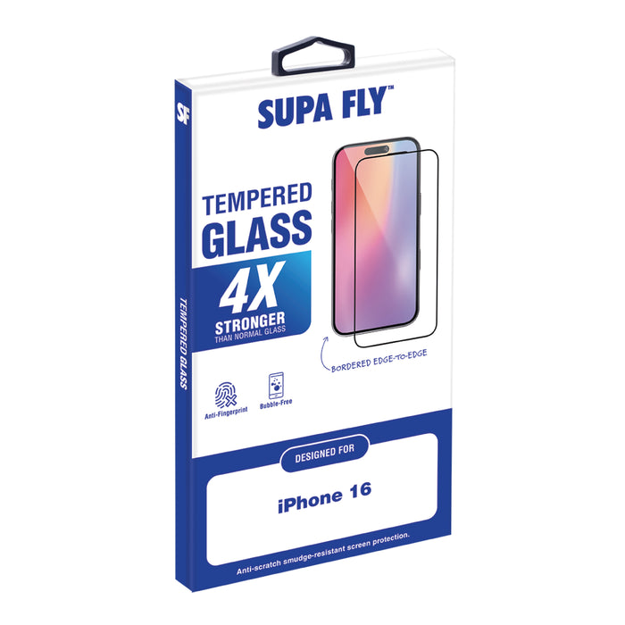 Tempered Glass Screen for iPhone 16, iPhone Plus, iPhone Pro or Pro Max | Supa Fly | iPhone 16 Compatible