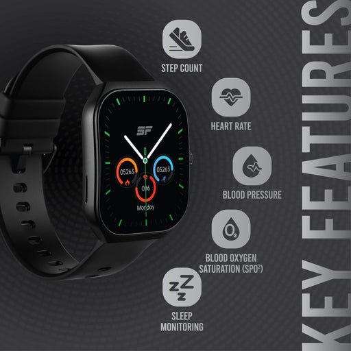 AI Voice Assistant Smart Watch | Apple Health Strava & Google Fit Compatible | SF Fit Flex Series