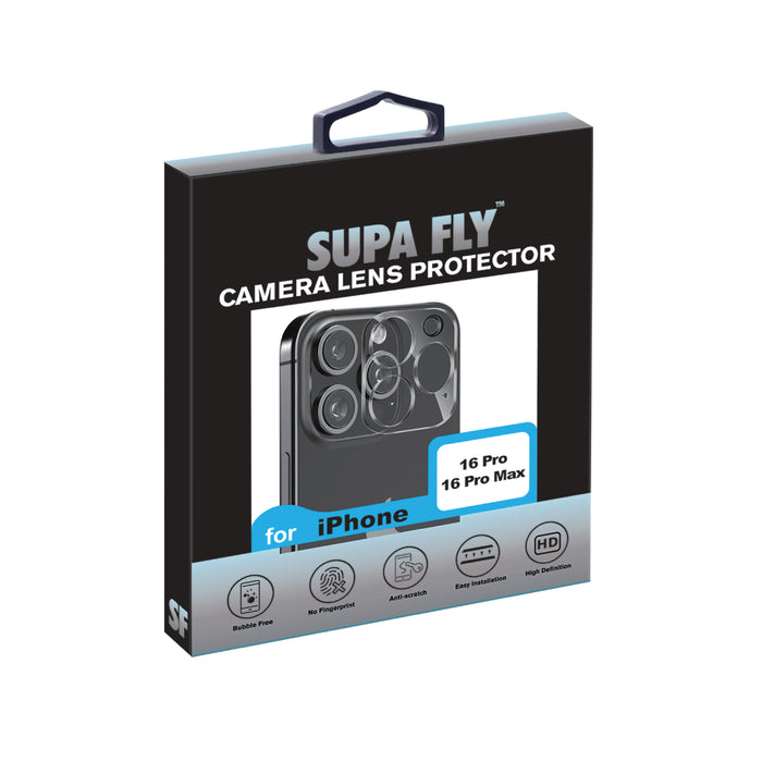 iPhone 16 Pro or Pro Max Tempered Glass Camera Lens Protector | Supa Fly