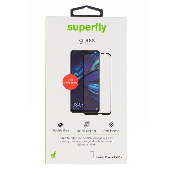 Superfly Tempered Glass Screen Protector for Huawei P Smart 2019 - Black