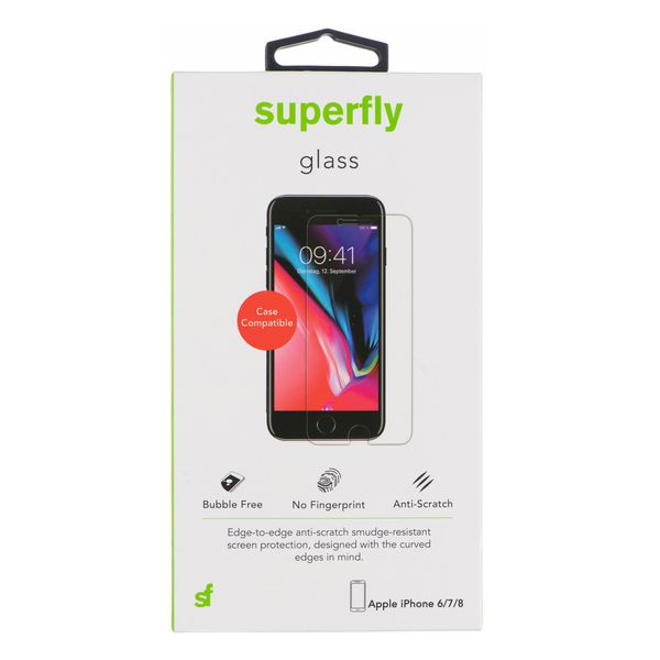 Superfly Tempered Glass Screen Protector for Apple iPhone 6/7/8