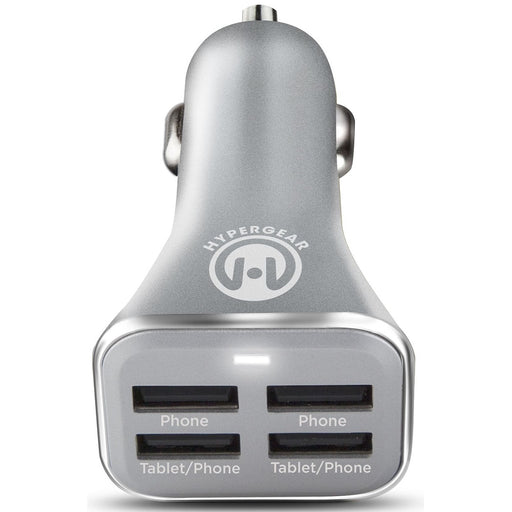 HyperGear Quad USB Car Charger - Silver