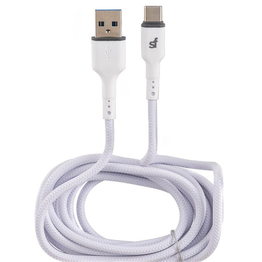 SUPA FLY 2m 2.4A Type C Fast Charge Cable - White