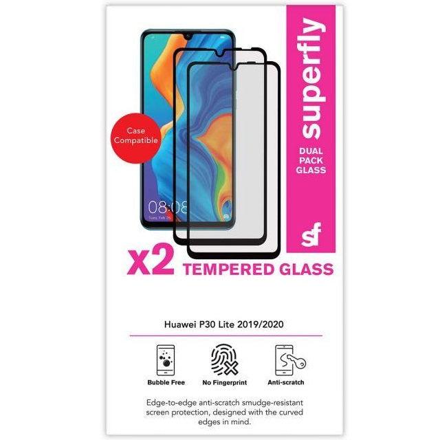 Superfly Dual-Pack Tempered Glass Screen Protector for Huawei P30 Lite 2020