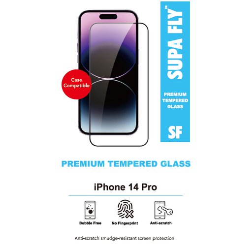 SUPA FLY Tempered Glass Screen Protector for Apple iPhone 14 Pro