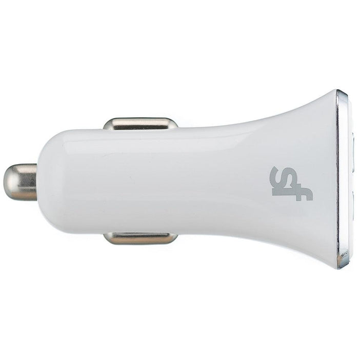 Superfly 38W Dual USB PD and QC Car Charger - White