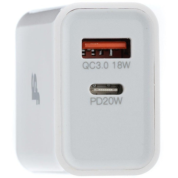 Superfly 38W Dual USB PD and QC Wall Charger - White
