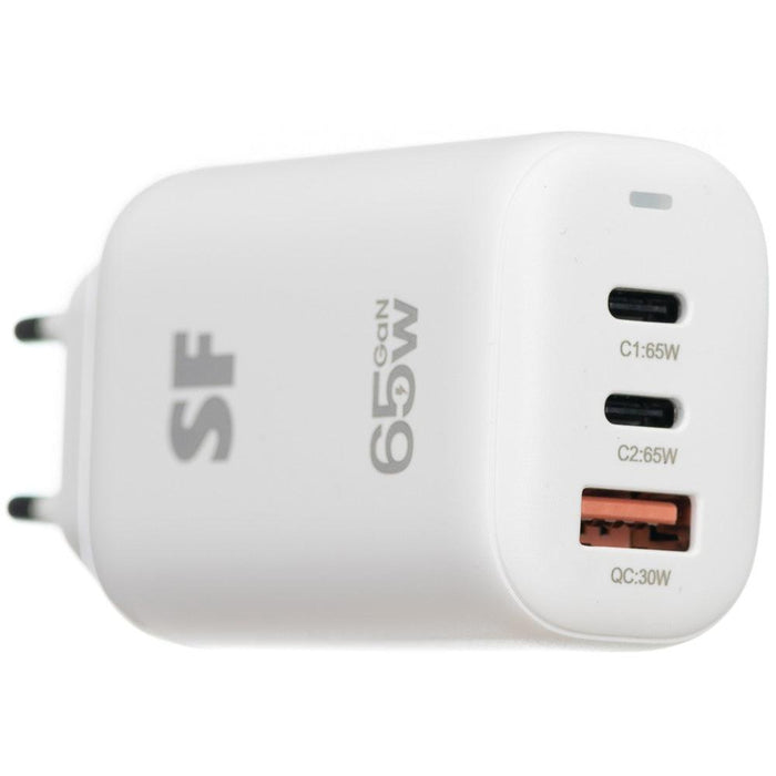 SUPA FLY 65W GaN 3 Port PD Wall Charger - White