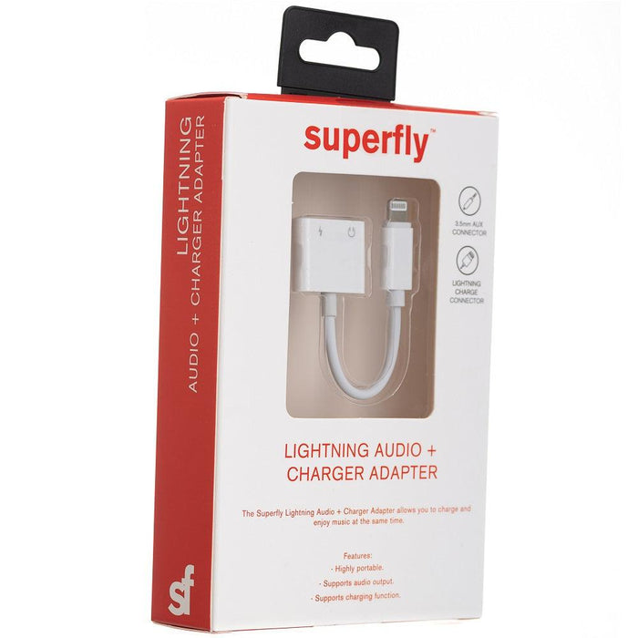 Superfly 3.5mm Aux to Lightning Cable - White