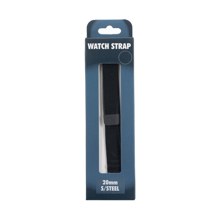 Superfly 20mm Milanese Magnetic Watch Strap - Black
