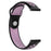 Superfly 22mm Silicone Double Button Watch Strap - Black & Pink