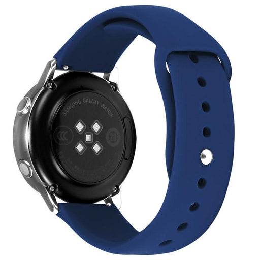 Superfly 20mm Silicone Single Button Watch Strap - Navy