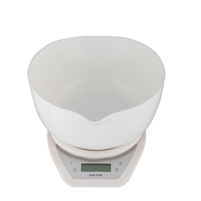Salter Electronic Scale Dual Pour Mixing Bowl (White)_1024 WHDR14_5010777134537_Accessory Lab