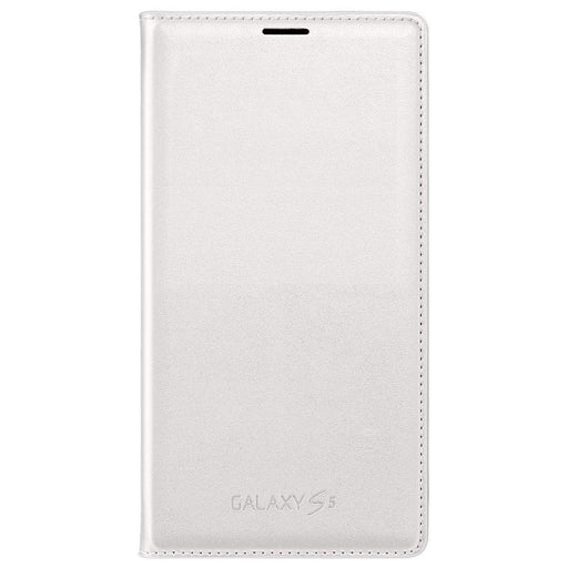 Samsung Flip Wallet Galaxy S5 Metallic Cover (White)_EF-WG900BWEGWW_8806086103381_Accessory Lab