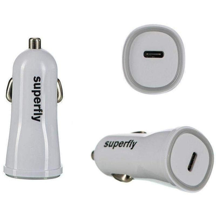 Superfly 3.0A USB-C Car Charger (White)_SF-CT-34-AA_0707273440891_Accessory Lab