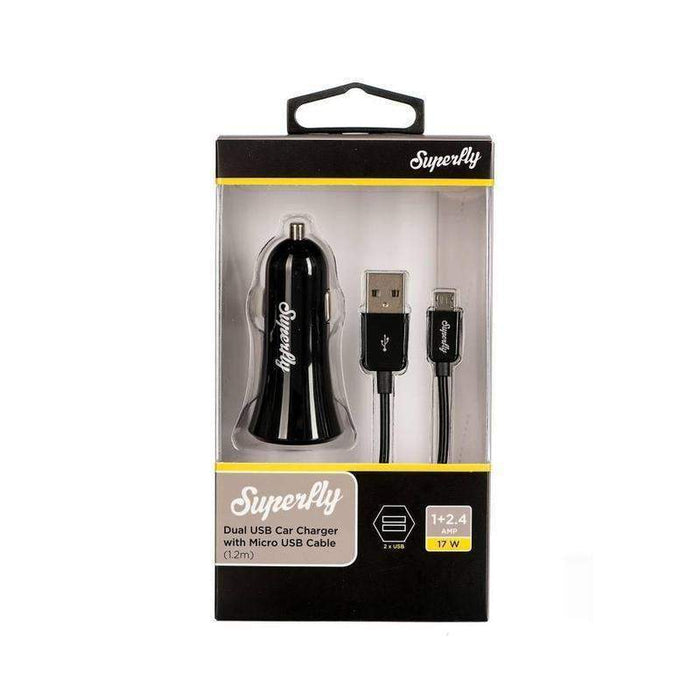 Superfly Car Charger Kit2 (Black)_SFC2-3413KIT2BLK_0700083208743_Accessory Lab