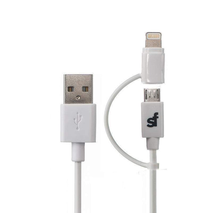 Superfly Premium 2-in-1 Lightning to Micro USB Adaptor Cable 1.2 meter (White)_SF-LT-AD-J8_0707273440839_Accessory Lab